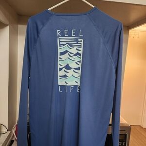 Reel Life Men's Ocean Blue Long Sleeve Tee